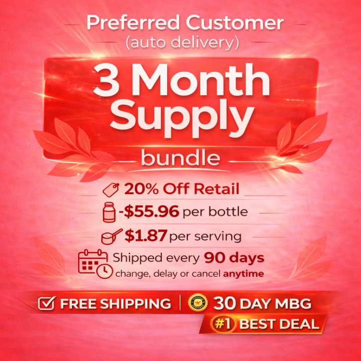 3 Month Supply Preferred Customer (auto delivery) bundle