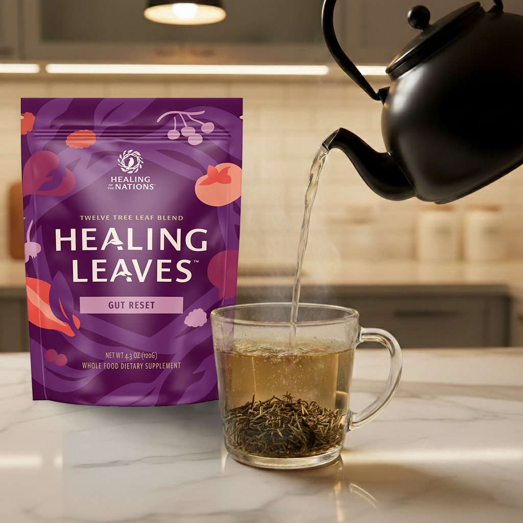 Healing Leaves: Gut Reset Loose Leaf Tea- Gusseted Bag 30srv
