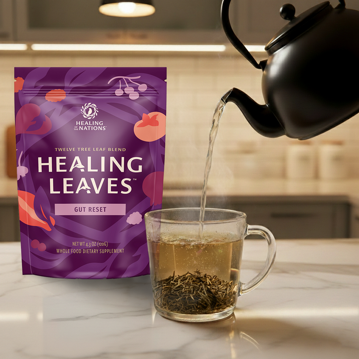 Healing Leaves: Gut Reset Loose Leaf Tea- Gusseted Bag 30srv