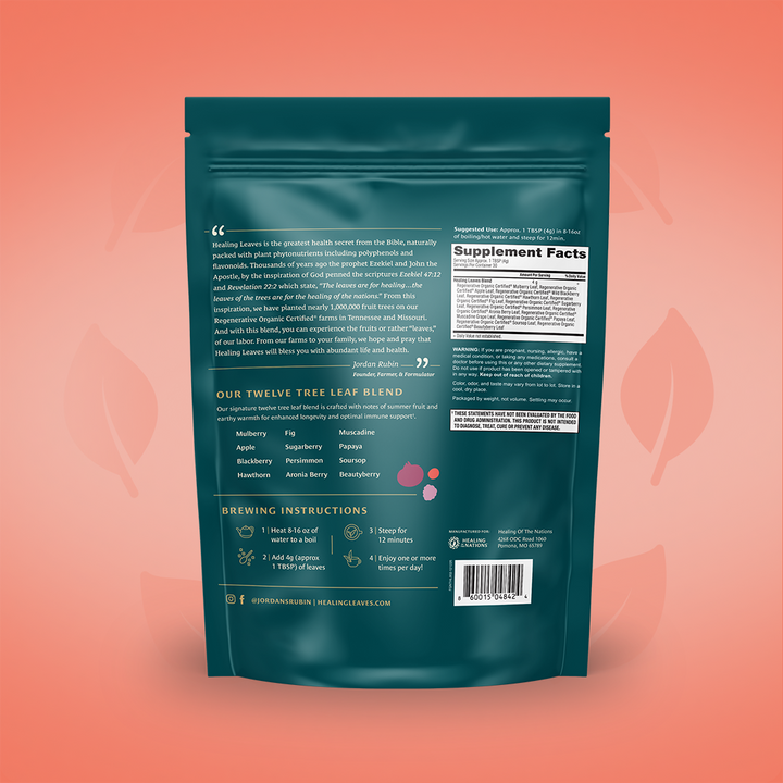 Healing Leaves Longevity Blend Loose Leaf Package Back