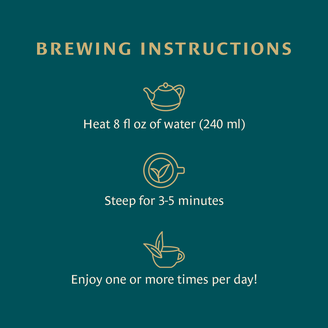 Healing Leaves Longevity Blend Tag Bags Brewing Instructions
