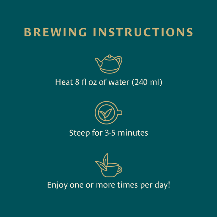 Healing Leaves Longevity Blend Tag Bags Brewing Instructions